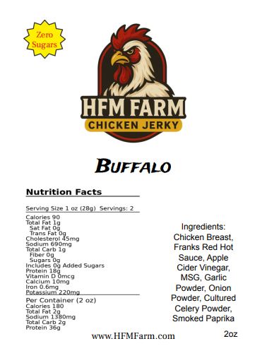 HFM Farm Buffalo Chicken Jerky