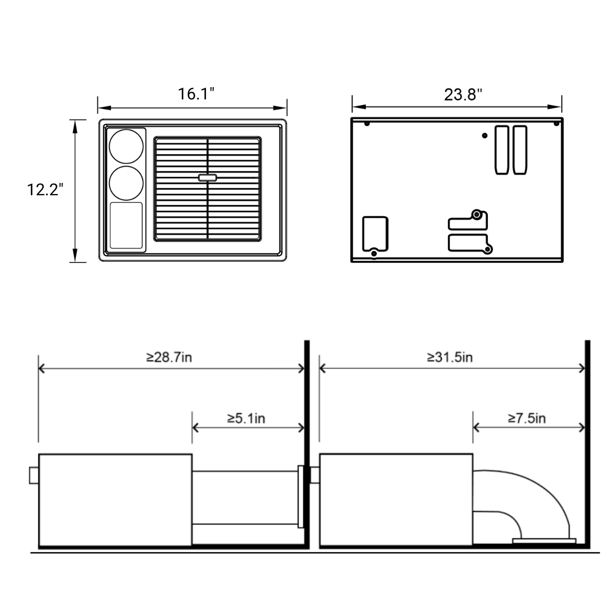 Velit 2000U Under-Bench Air Conditioner | 12V / 24V / 48V DC