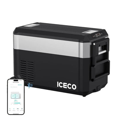 ICECO JP50 Pro Dual Zone Wheeled 51QT Portable Cooler Silver