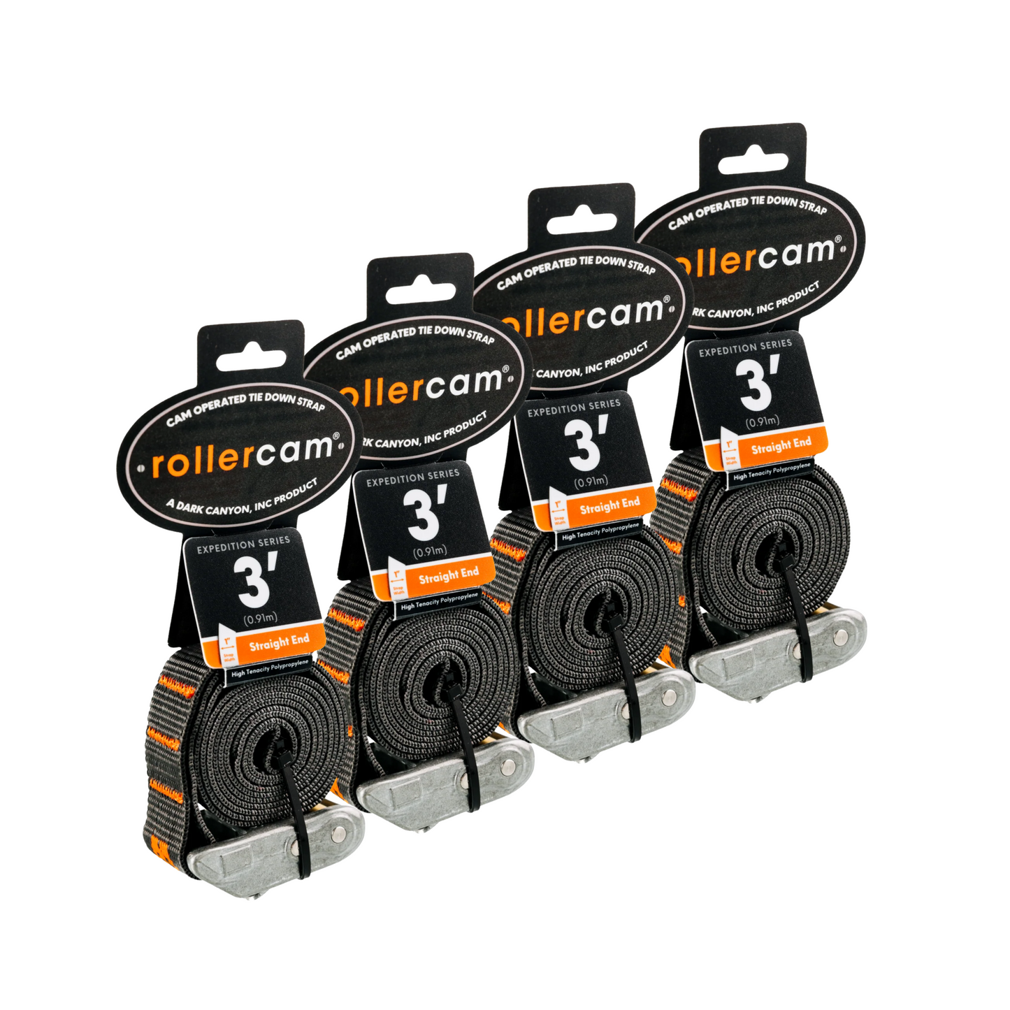 Rollercam 1-Inch Cam Strap, Straight End