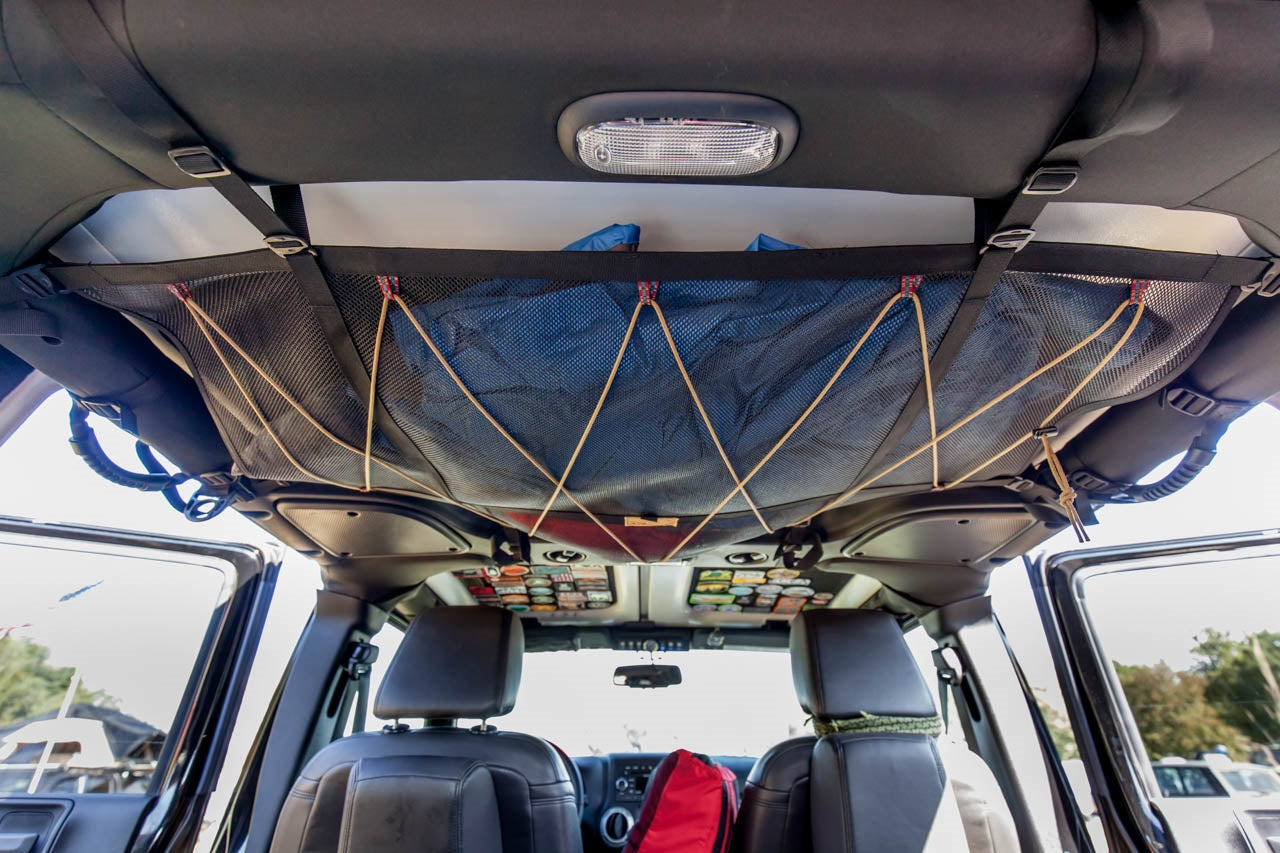 Jeep Wrangler JKU Attic — Overhead MOLLE Storage
