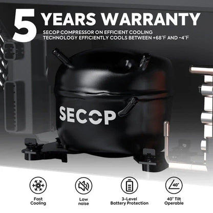 ICECO APL55 Aluminum Dual Zone 58QT Portable Cooler Black
