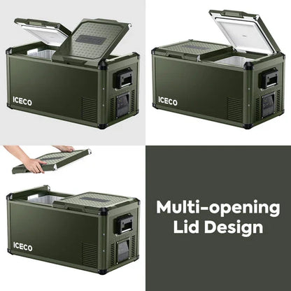 ICECO VL75 Pro Dual Zone 79QT Portable Cooler Olive
