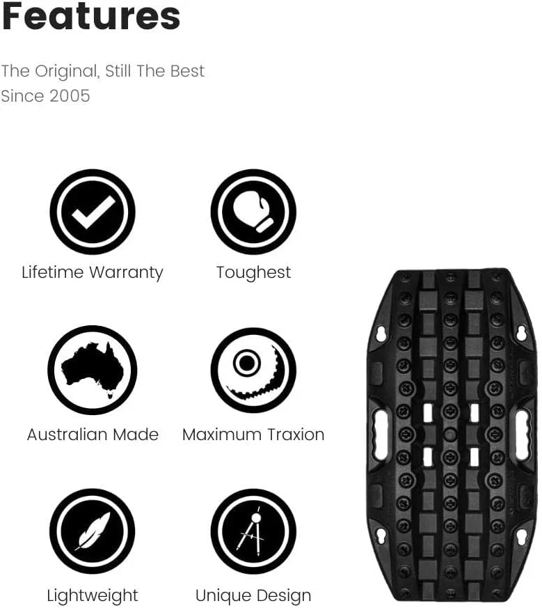 MaxTrax Mini Recovery Boards - Black (Pair)