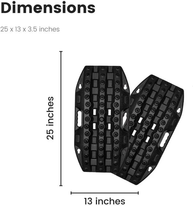 MaxTrax Mini Recovery Boards - Black (Pair)