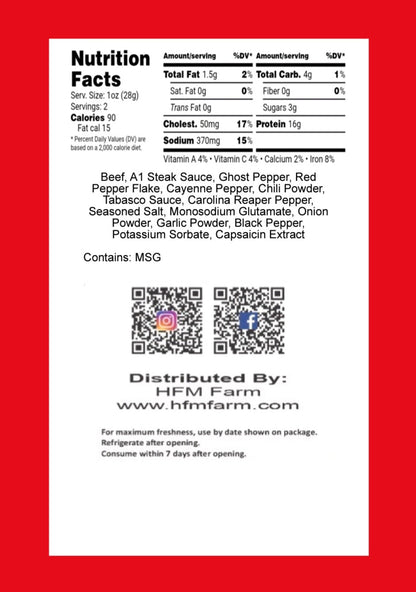 HFM Farm 7th Layer Extreme Hot Beef Jerky