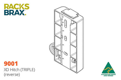 RacksBrax XD Hitch Triple — Quick-Release Awning Mount