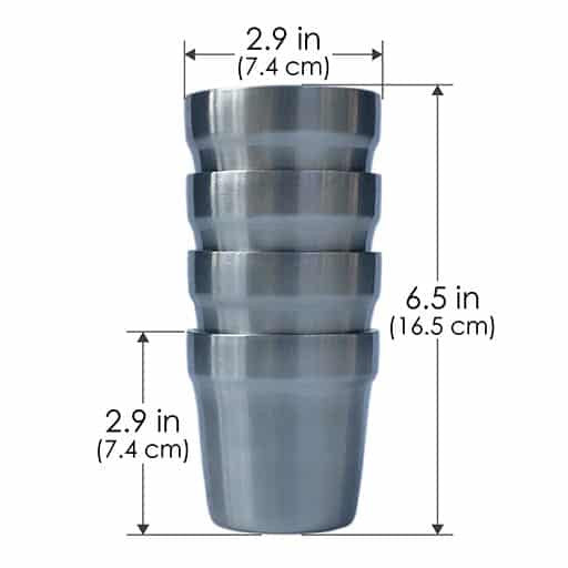 nCamp Insulated Camp Cups - 4 Pack