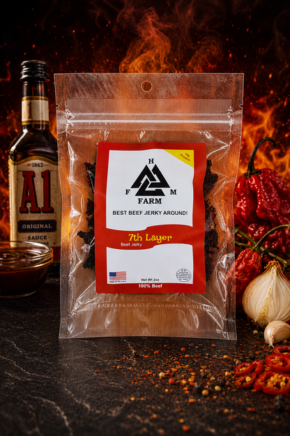 HFM Farm 7th Layer Extreme Hot Beef Jerky