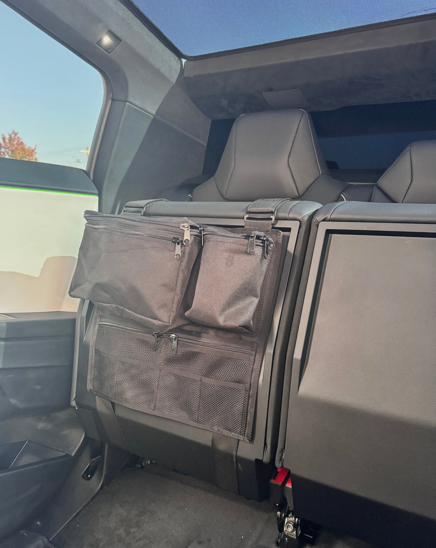 Tesla Cybertruck Rear-Seat Storage Organizer — Overland Gear Guy