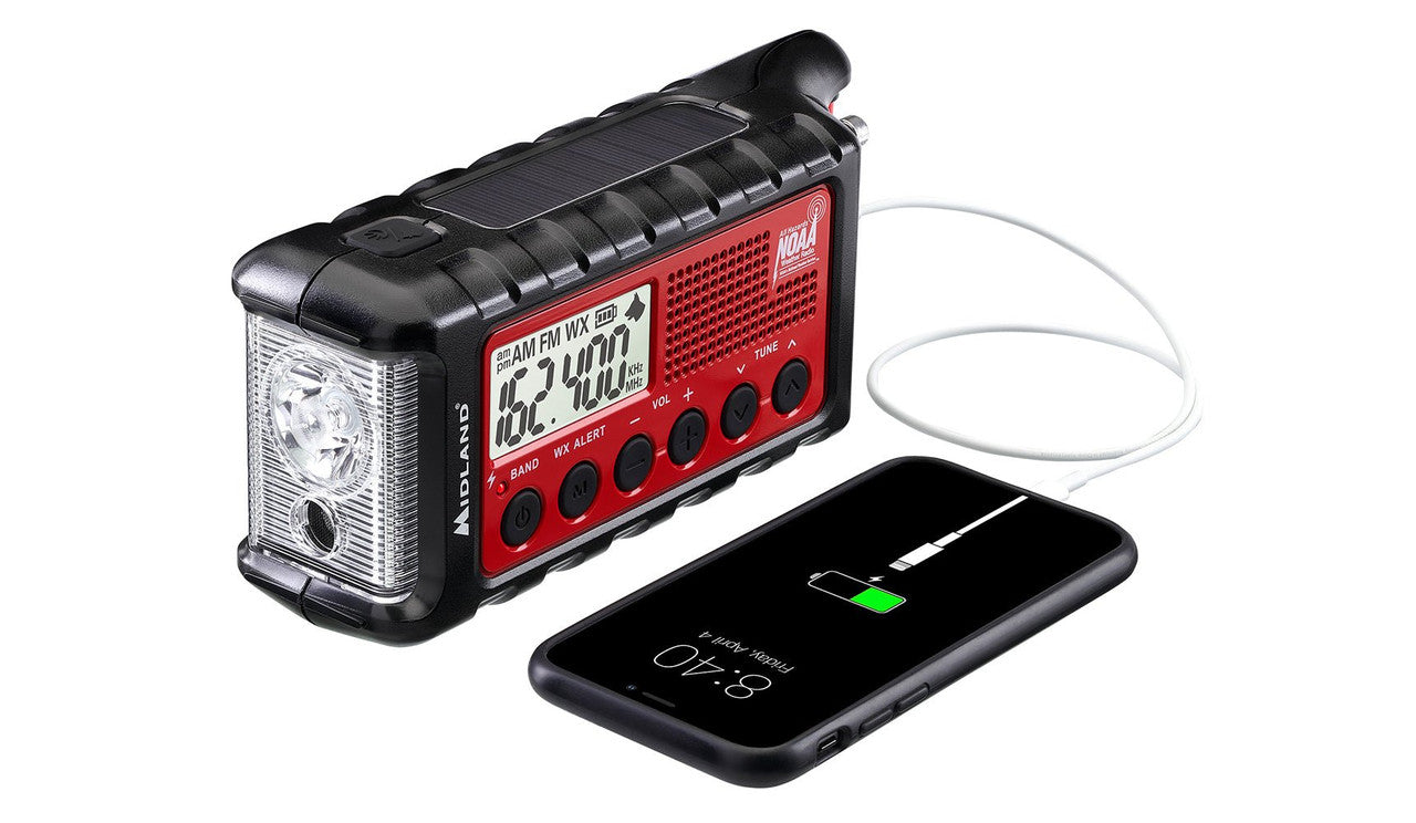 Midland ER310 Emergency Crank Weather Radio with 2600 mAh Power Bank