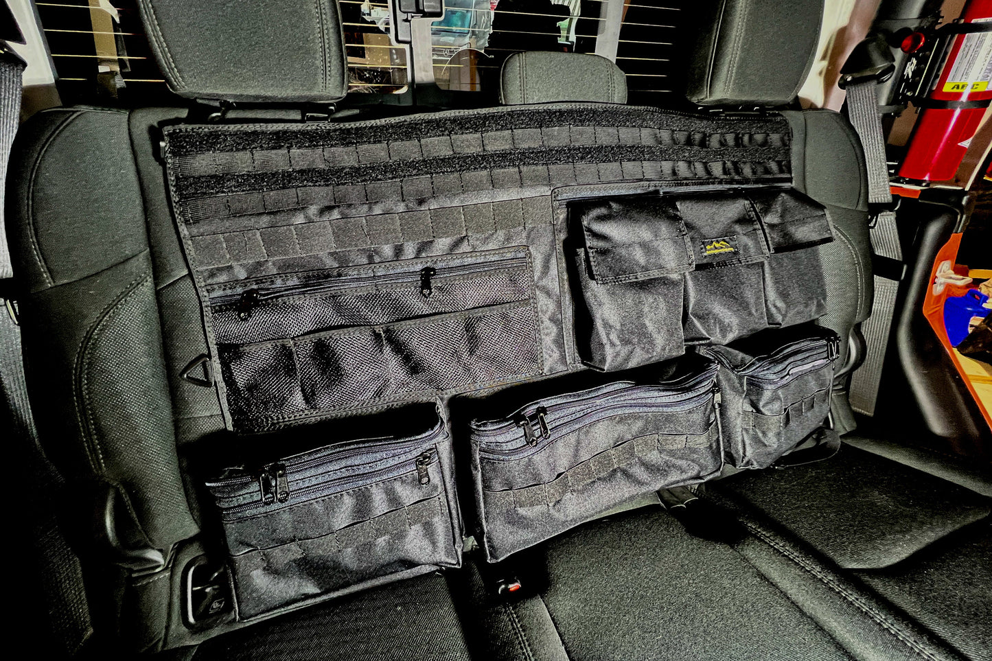 Rear Bench Seat Organizer — Universal Headrest Mount