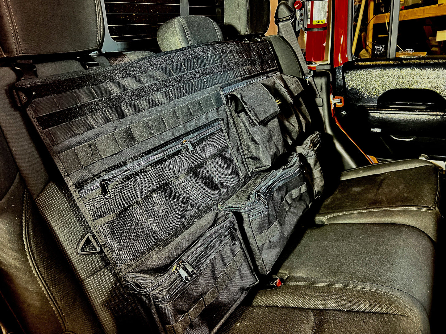 Rear Bench Seat Organizer — Universal Headrest Mount