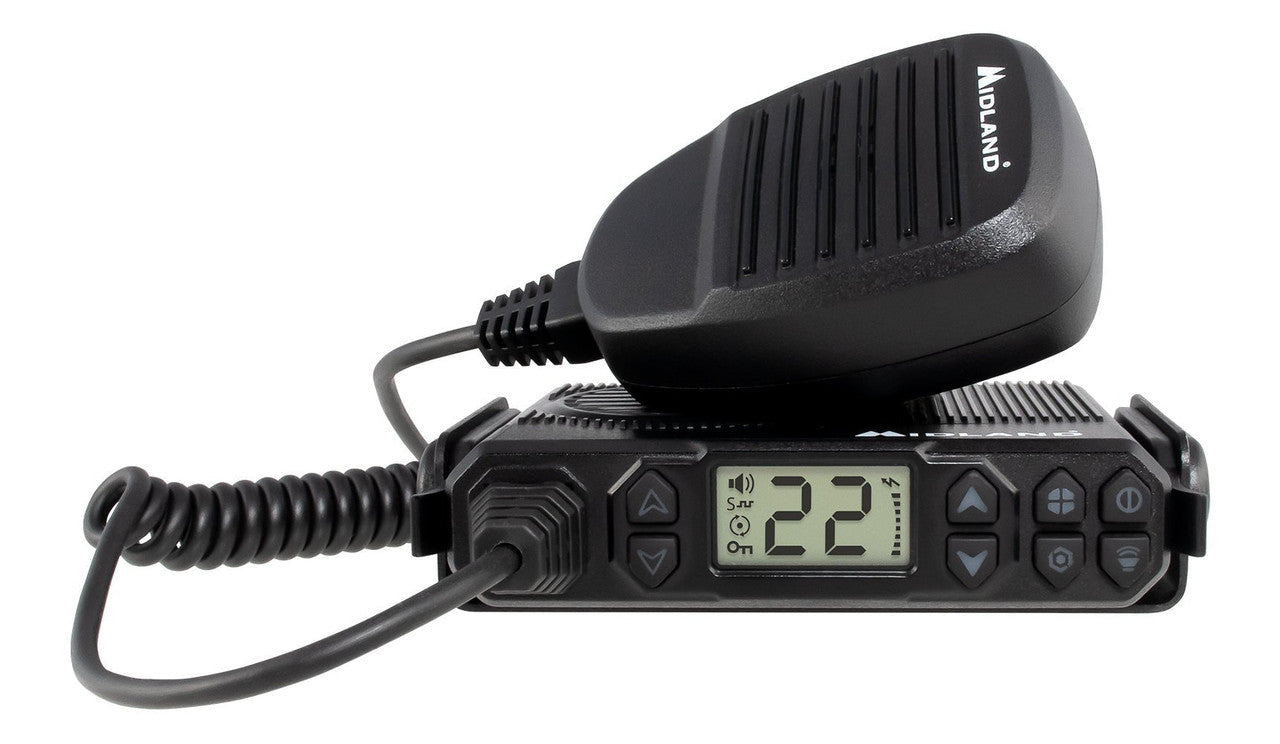 Midland MXT105 MicroMobile 5-Watt GMRS Radio with NOAA Weather and Magnetic-Mount Antenna