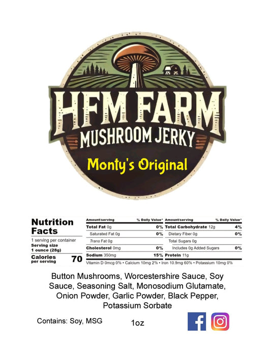 HFM Farm Monty's Original Mushroom Jerky