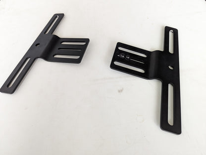 TRUKD traction board mount installed on a bed rack, angled detail view