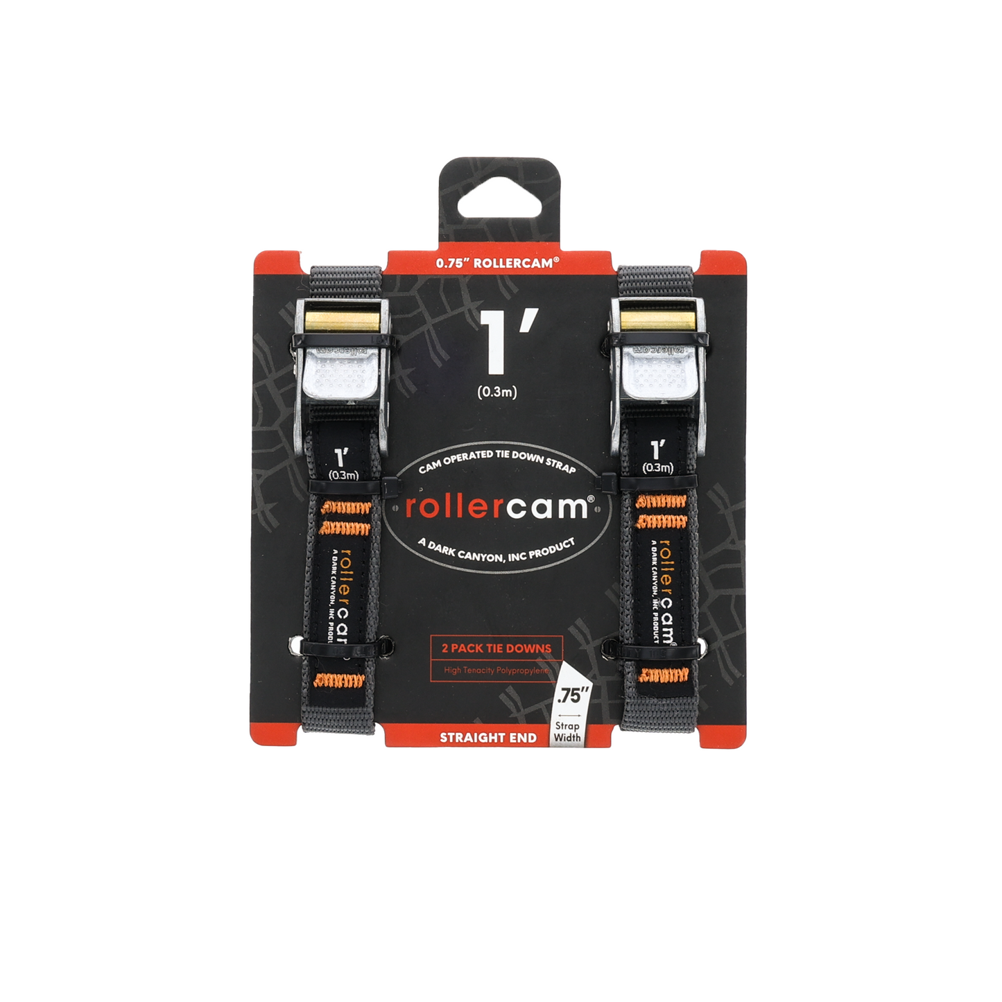 Rollercam 0.75-Inch Cam Strap, Straight End