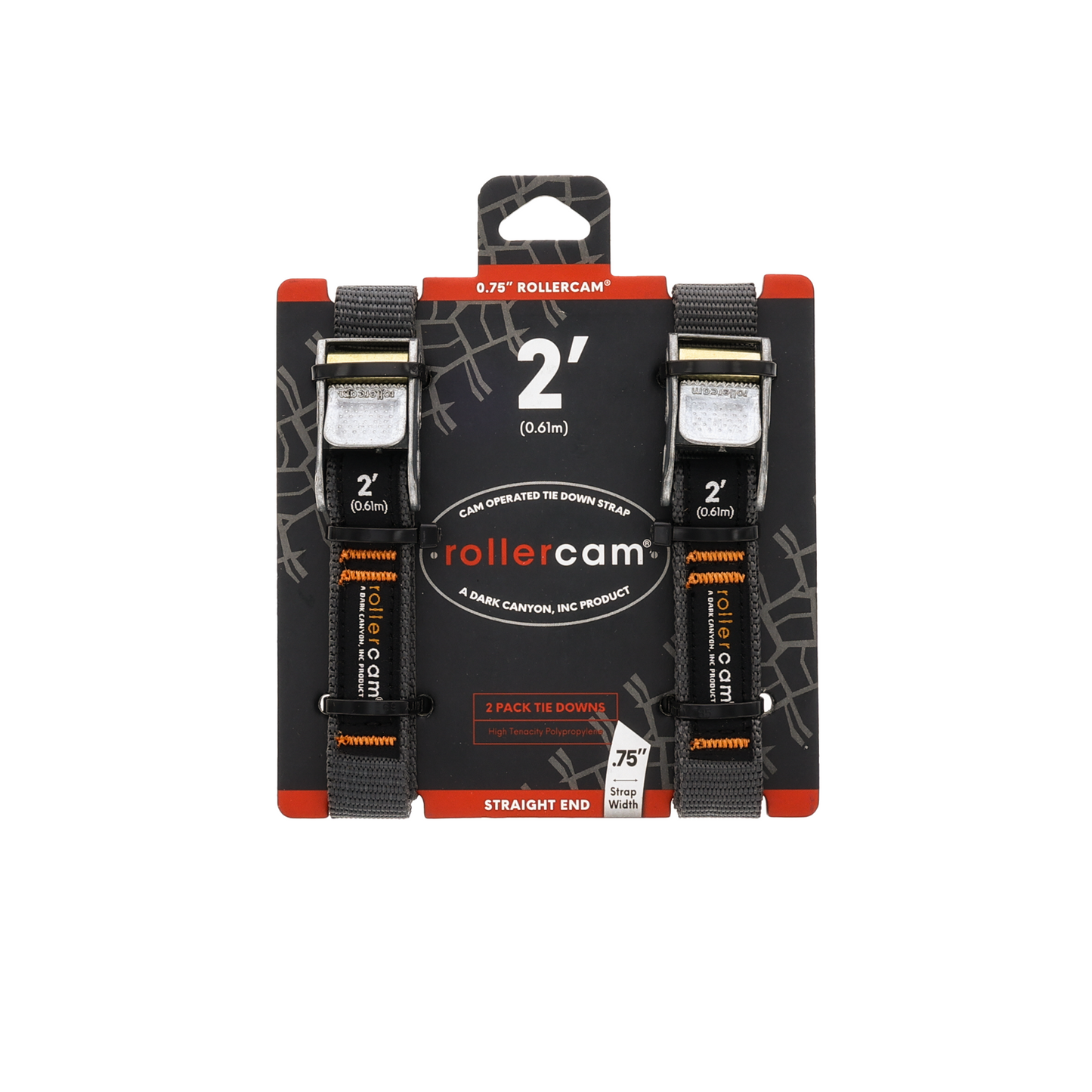 Rollercam 0.75-Inch Cam Strap, Straight End