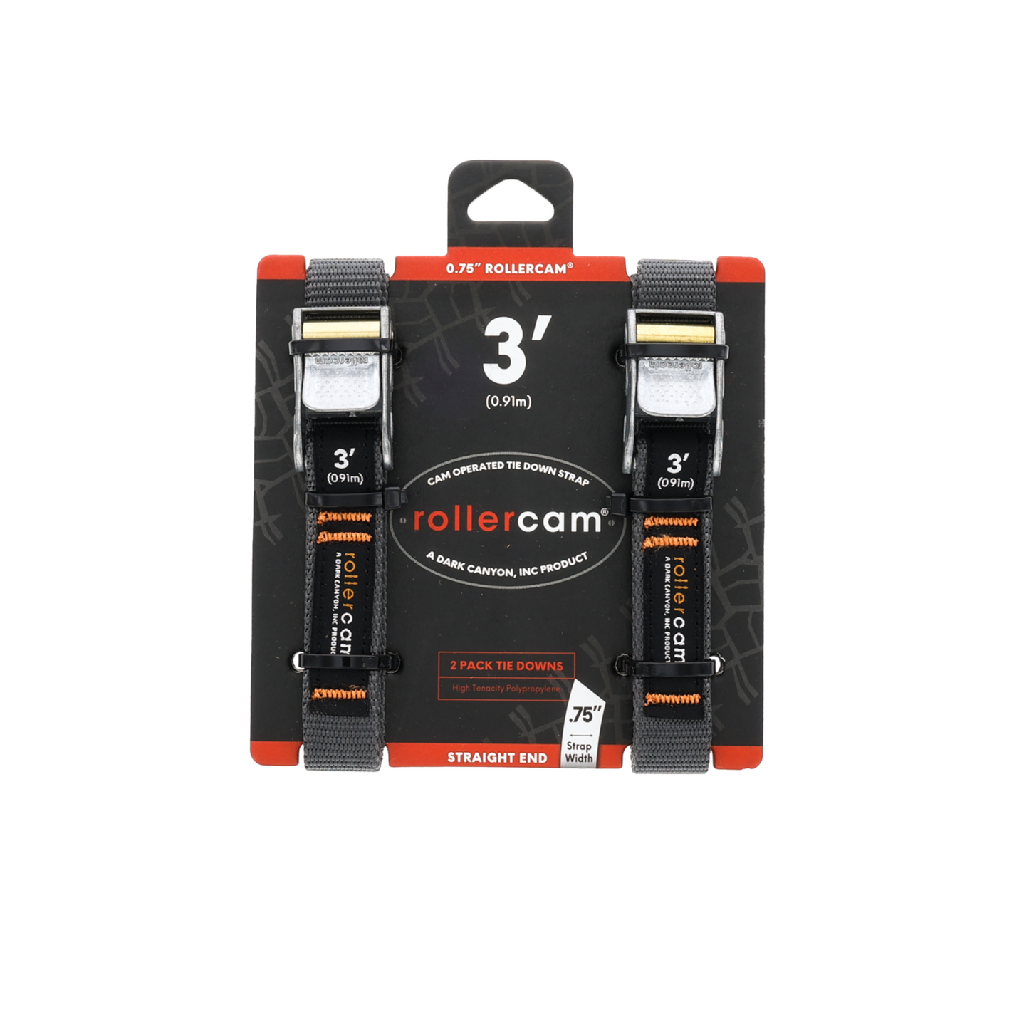 Rollercam 0.75-Inch Cam Strap, Straight End