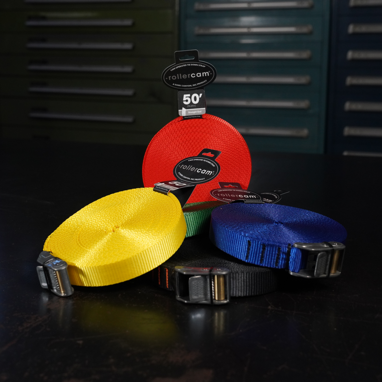 Rollercam 1-Inch x 50-Foot Cam Strap, Straight End
