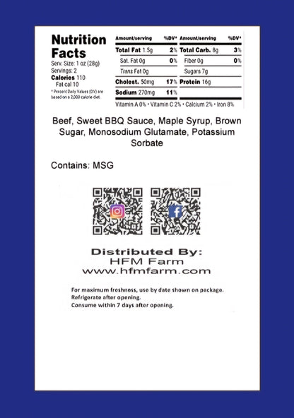 HFM Farm Southern Sweet Beef Jerky