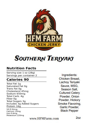 HFM Farm Southern Teriyaki Chicken Jerky