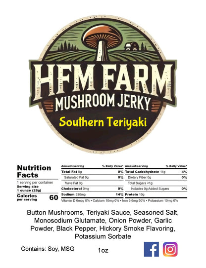 HFM Farm Southern Teriyaki Mushroom Jerky