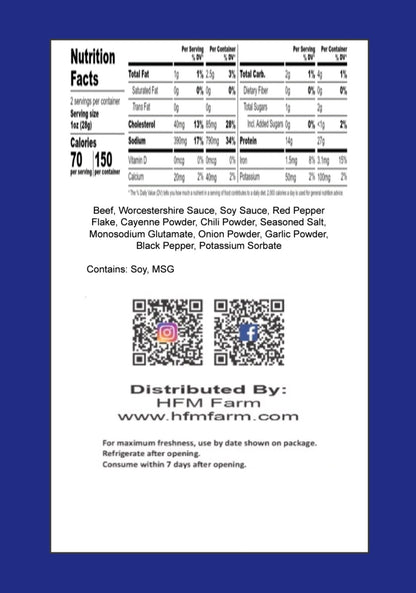 HFM Farm Spicy Monty's Original Beef Jerky