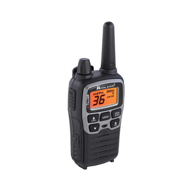 Midland X-Talker Two-Way Radio Pair Kit with Headsets, Chargers & Case