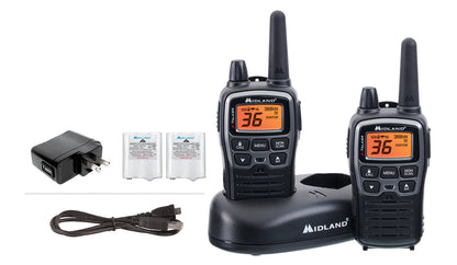 Midland X-Talker T71VP3 Two-Way Radio Pair with Batteries and USB Charger