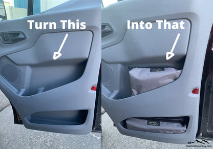 Transit Storage Cubby Pouches Set – Ford Transit Door Organizer