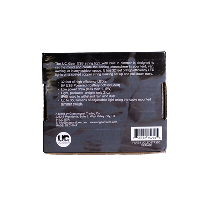 UC Gear 32 ft Cold White LED Camp String Light
