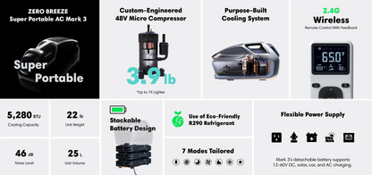 Cigarette Lighter Charging Cable for Mark 3 Battery